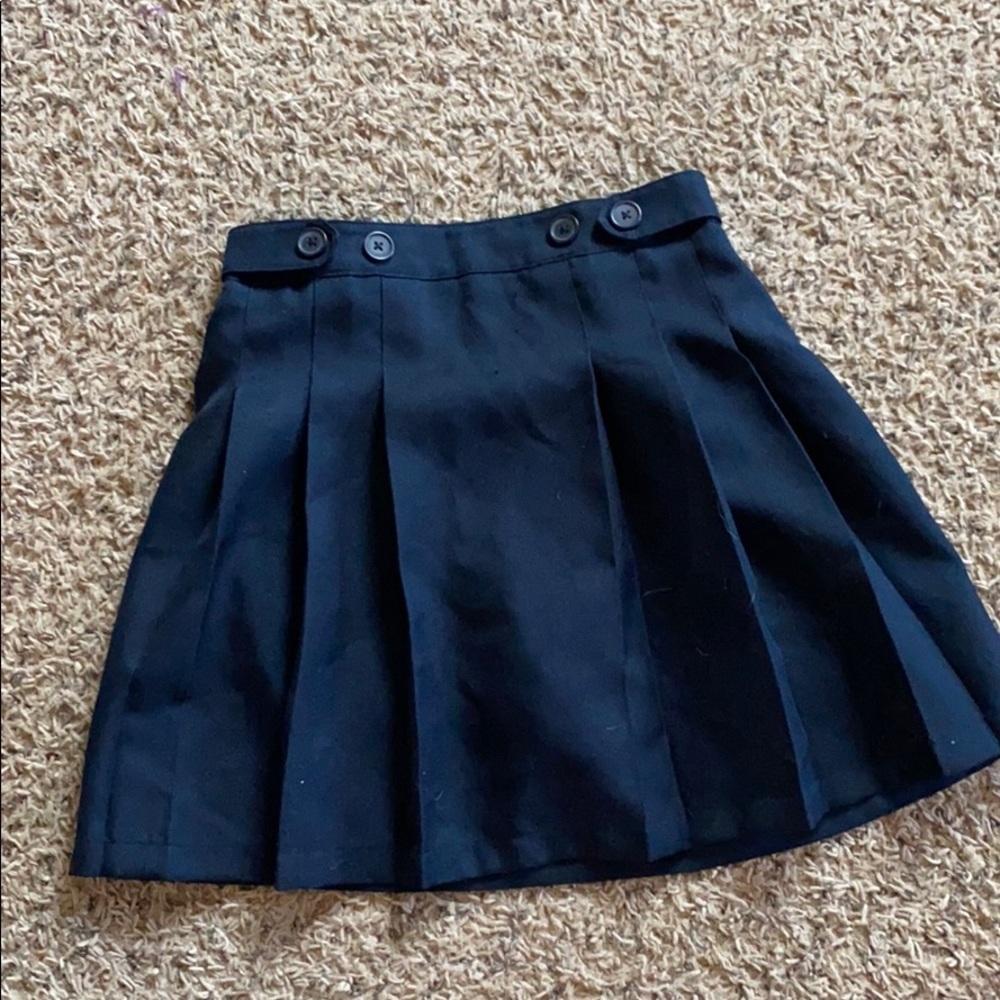Chaps Kids Navy Blue Pleated Skirt